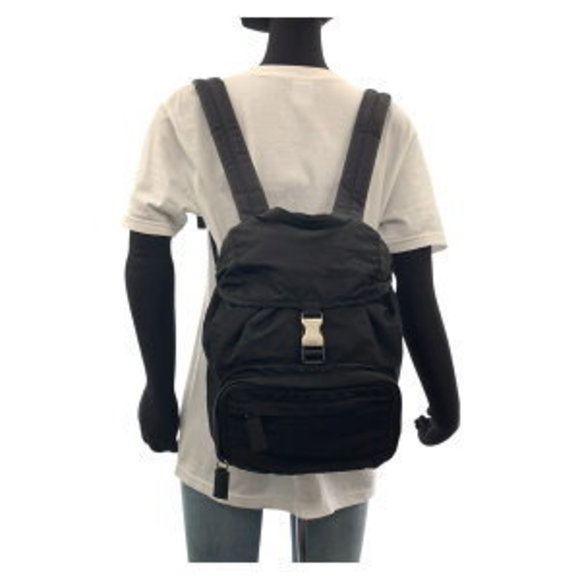 PRADA Tessuto Triangle Black Nylon Rucksack Backpack - Picture 7 of 9